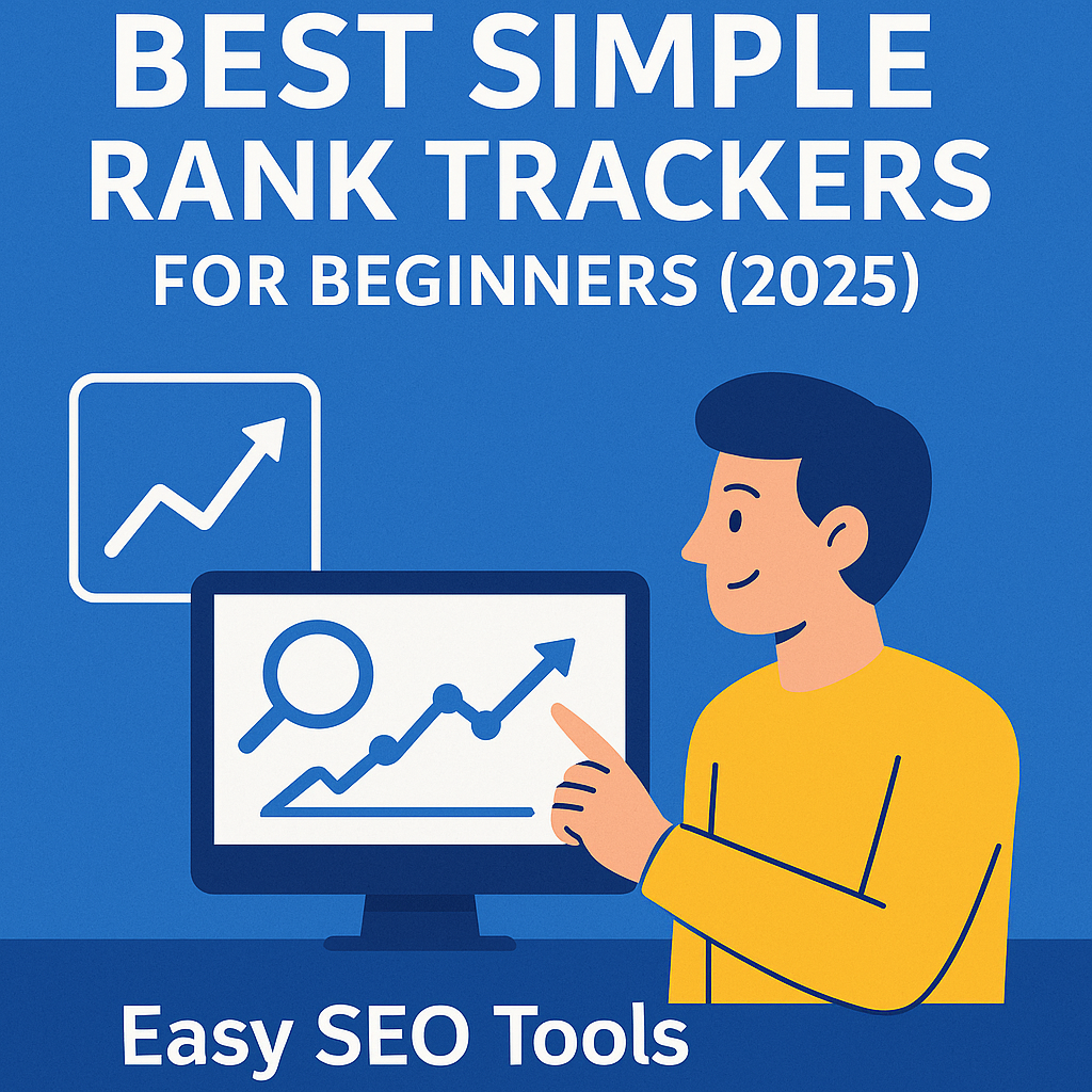Flat style illustration of a rank tracker dashboard