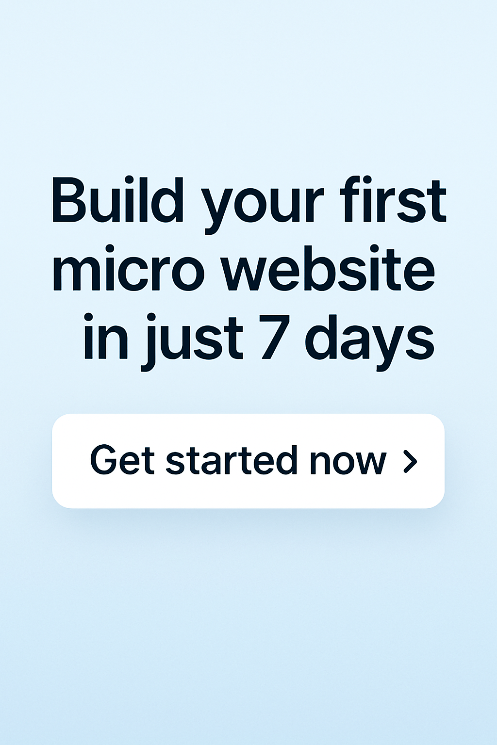 Micro website ideas (microsite ideas) for beginners – visual hero