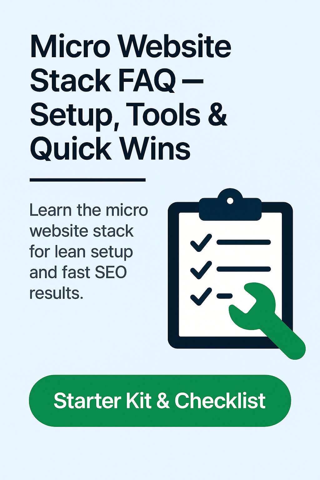 Micro Website Stack – lean tools, setup and quick SEO wins