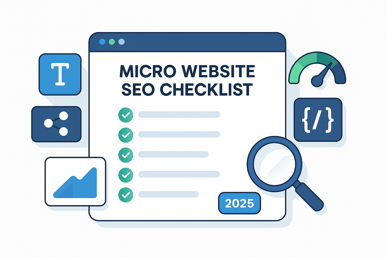Illustration for a micro website SEO checklist