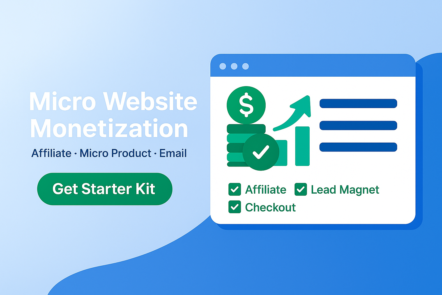 Preview: Micro Website Monetization — Affiliate, Lead Magnet, Checkout